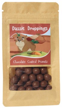 dassie novely dropping sweets choc coated peanuts